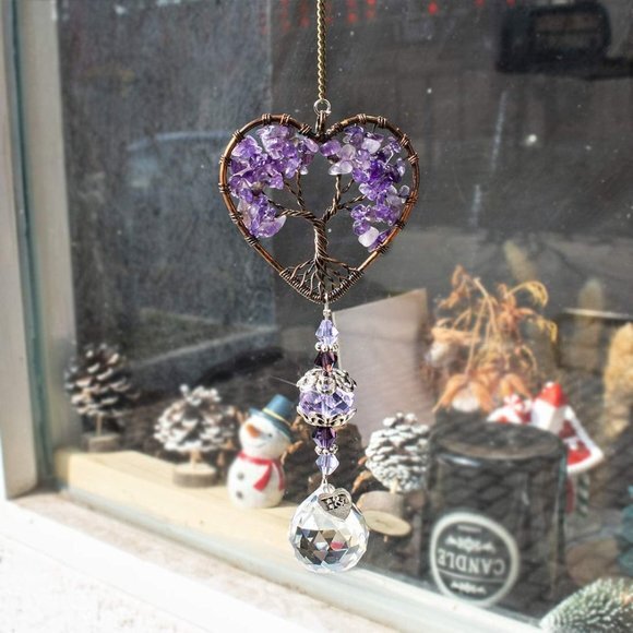 Sun Catcher Crystal Tree of Life Rainbow Maker Drops Hang for Window, Home Decor - Picture 5 of 8